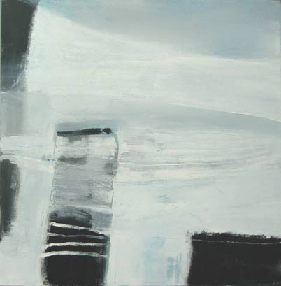 Abstrakt målning av Ryn, "Vinter 1"