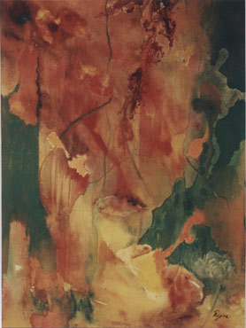 Autumn, acrylic on watercolour paper