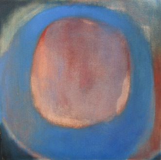 Blue Circle, Abstract painting by Ryn
