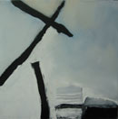 Vinter 6, olja p&aring; duk, 60 x 60 cm