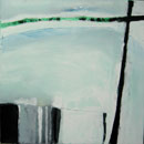 Vinter 7, olja p&aring; duk,, 72 x 72 cm
