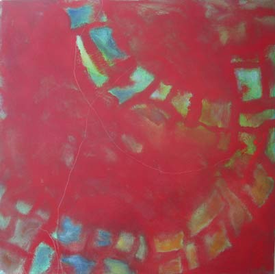 Abstract oil on canvas painting by Ryn